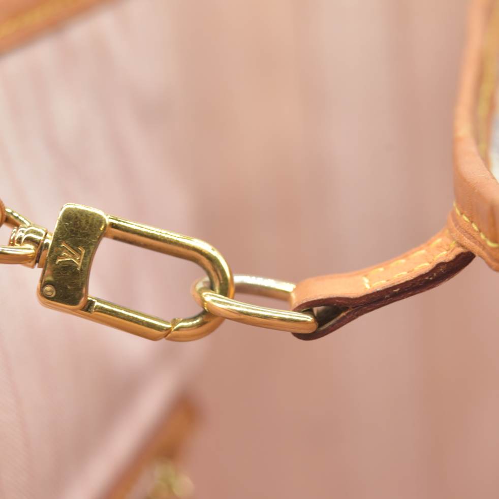 AUCTION $2170 Louis Vuitton  Damier Azur Neo Neverfull MM Rose Ballerine