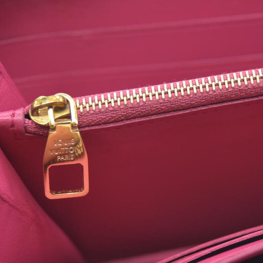 Louis Vuitton Porte Feiulle Iena Zip Around Long Wallet Purse Navy blue