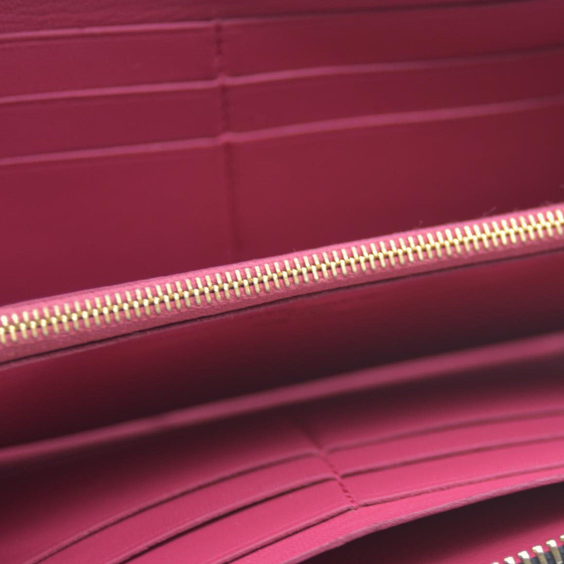 Louis Vuitton Porte Feiulle Iena Zip Around Long Wallet Purse Navy blue