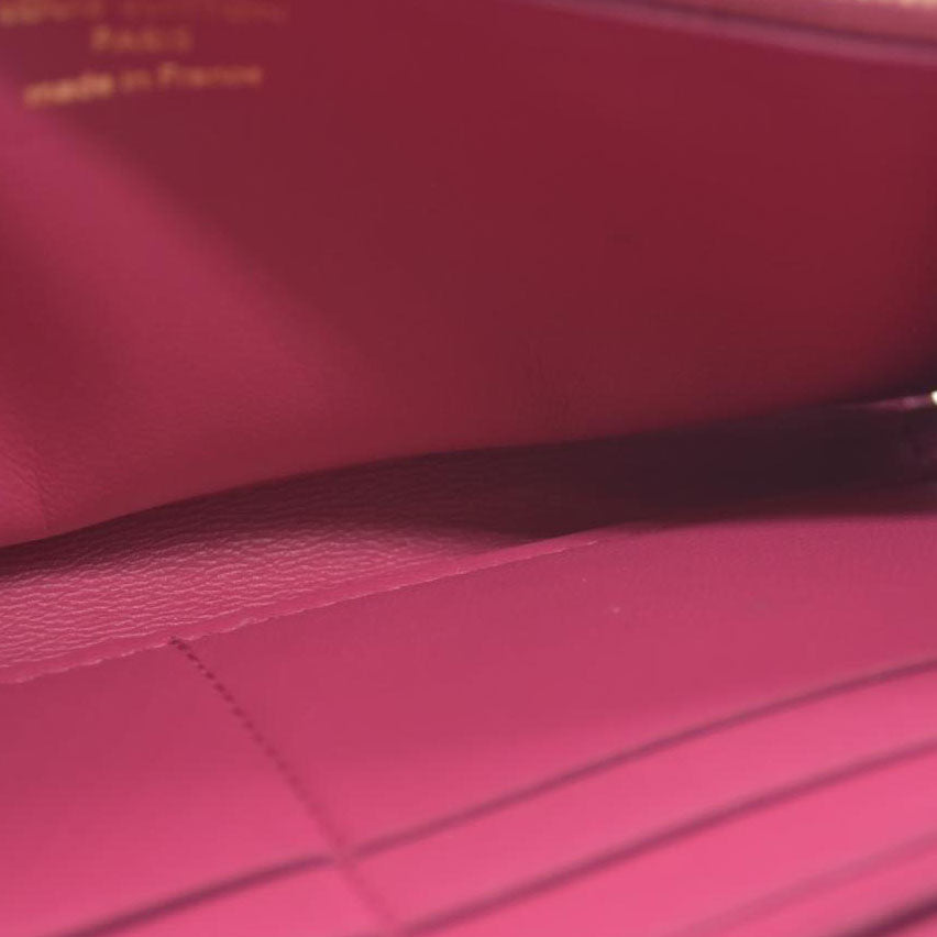 Louis Vuitton Porte Feiulle Iena Zip Around Long Wallet Purse Navy blue