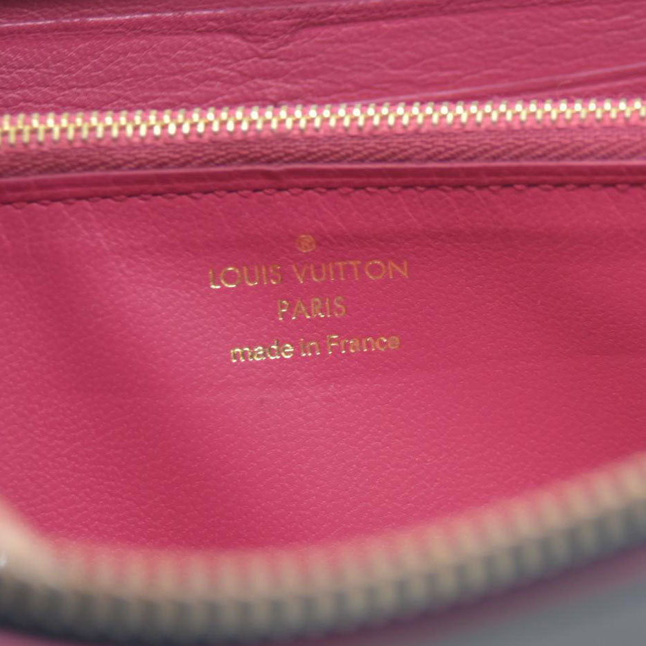 Louis Vuitton Porte Feiulle Iena Zip Around Long Wallet Purse Navy blue