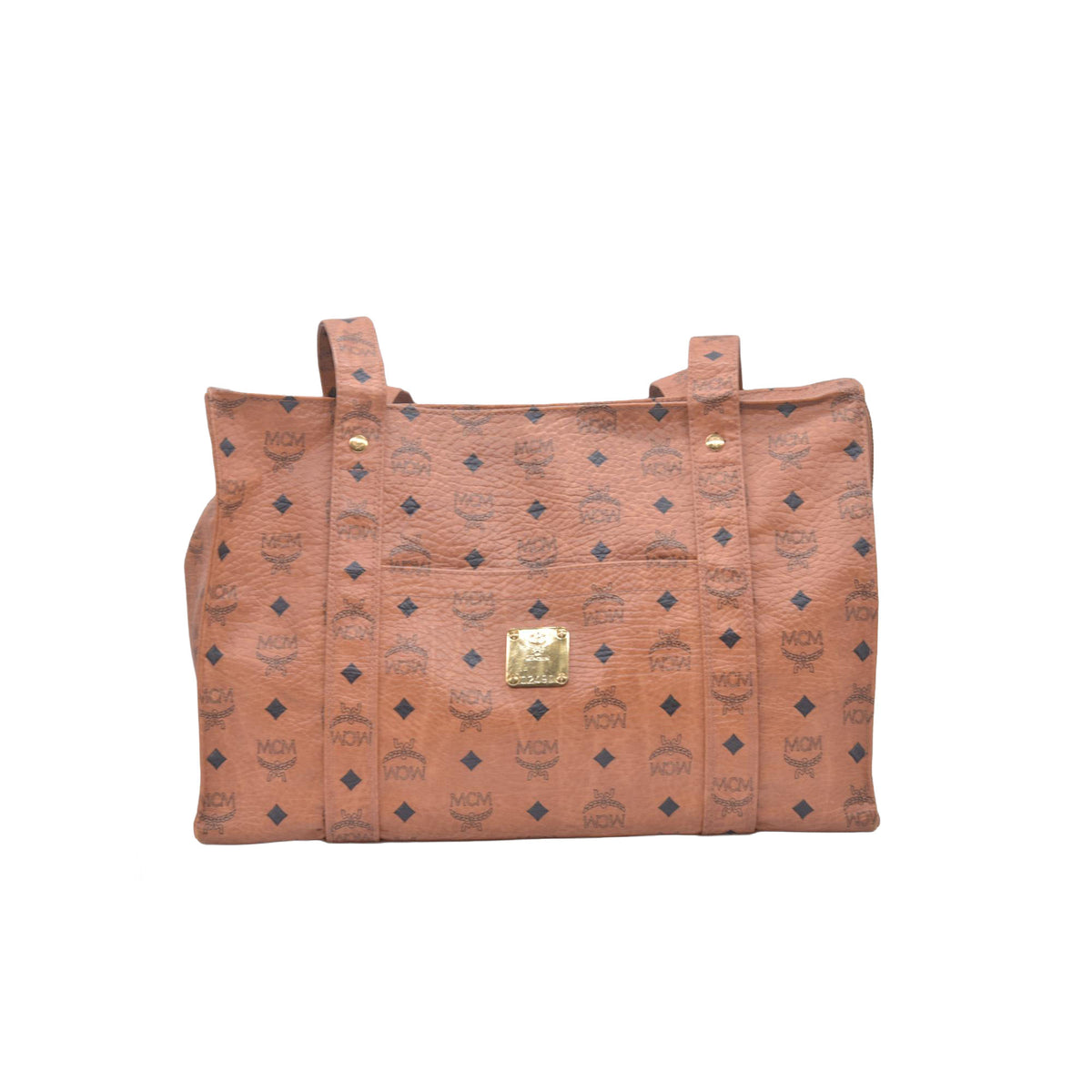 MCM  Logo Monogram Coated Canvas Tote Bag CONSIGNMENT