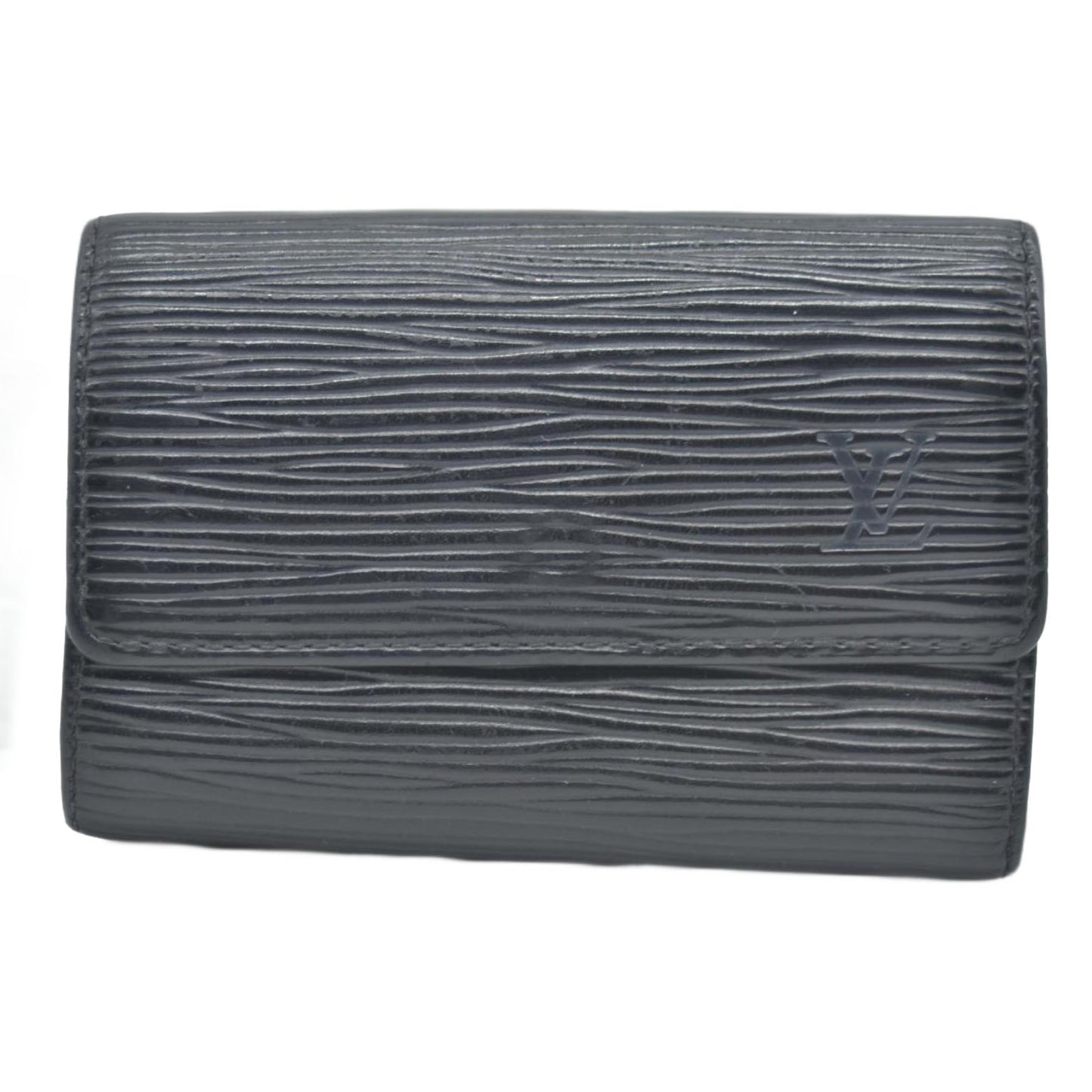 $445 Louis Vuitton Epi 6 Key Multicles Key Holder Black CA0043