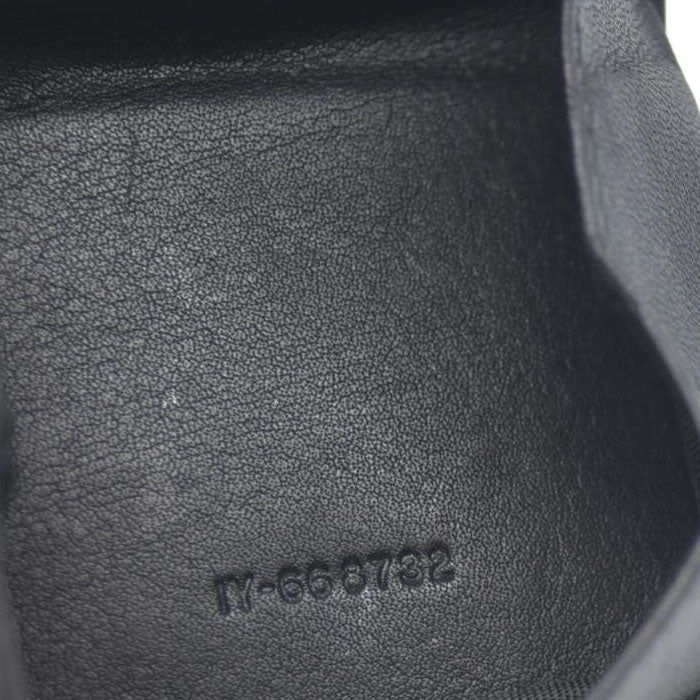 Salvatore Ferragamo Gancini Leather Coin Purse Wallet Black