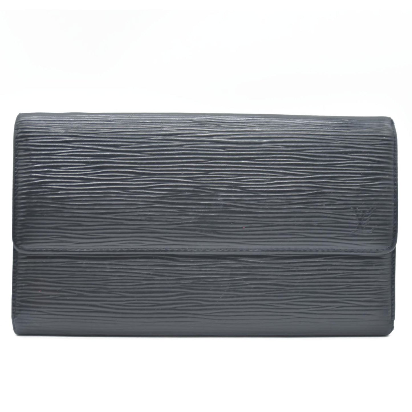 Salvatore Ferragamo Gancini Leather Coin Purse Wallet Black