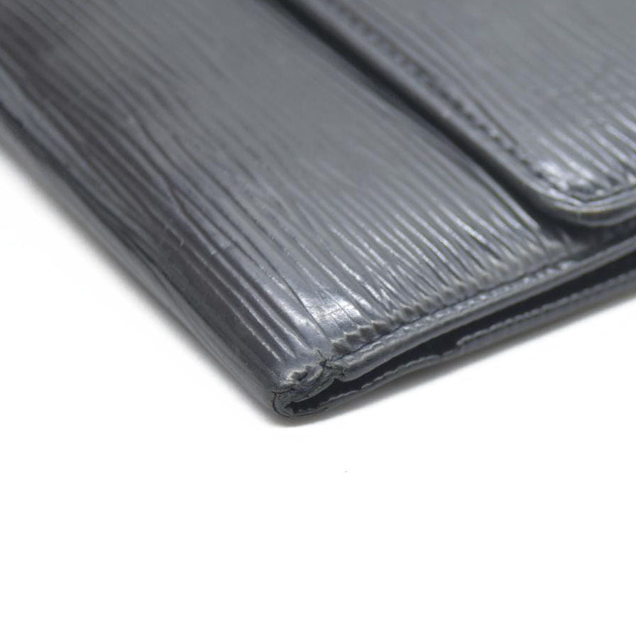 Salvatore Ferragamo Gancini Leather Coin Purse Wallet Black