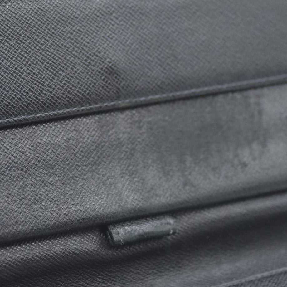 Salvatore Ferragamo Gancini Leather Coin Purse Wallet Black