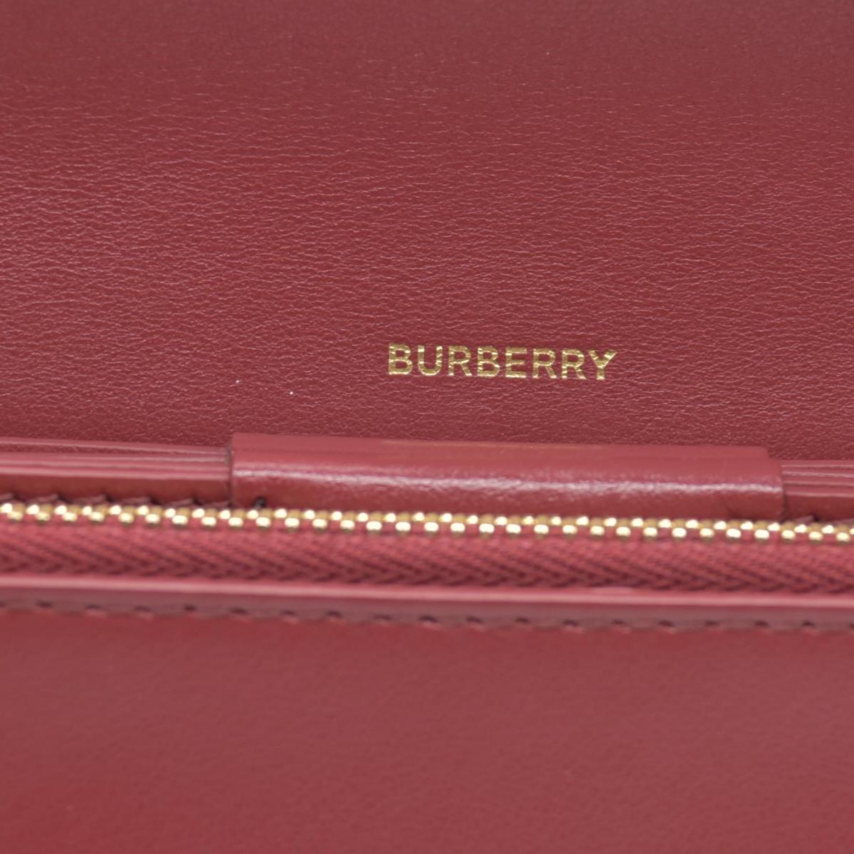 $1150 Burberry TB Logo Motif Wallet on Strap Pink