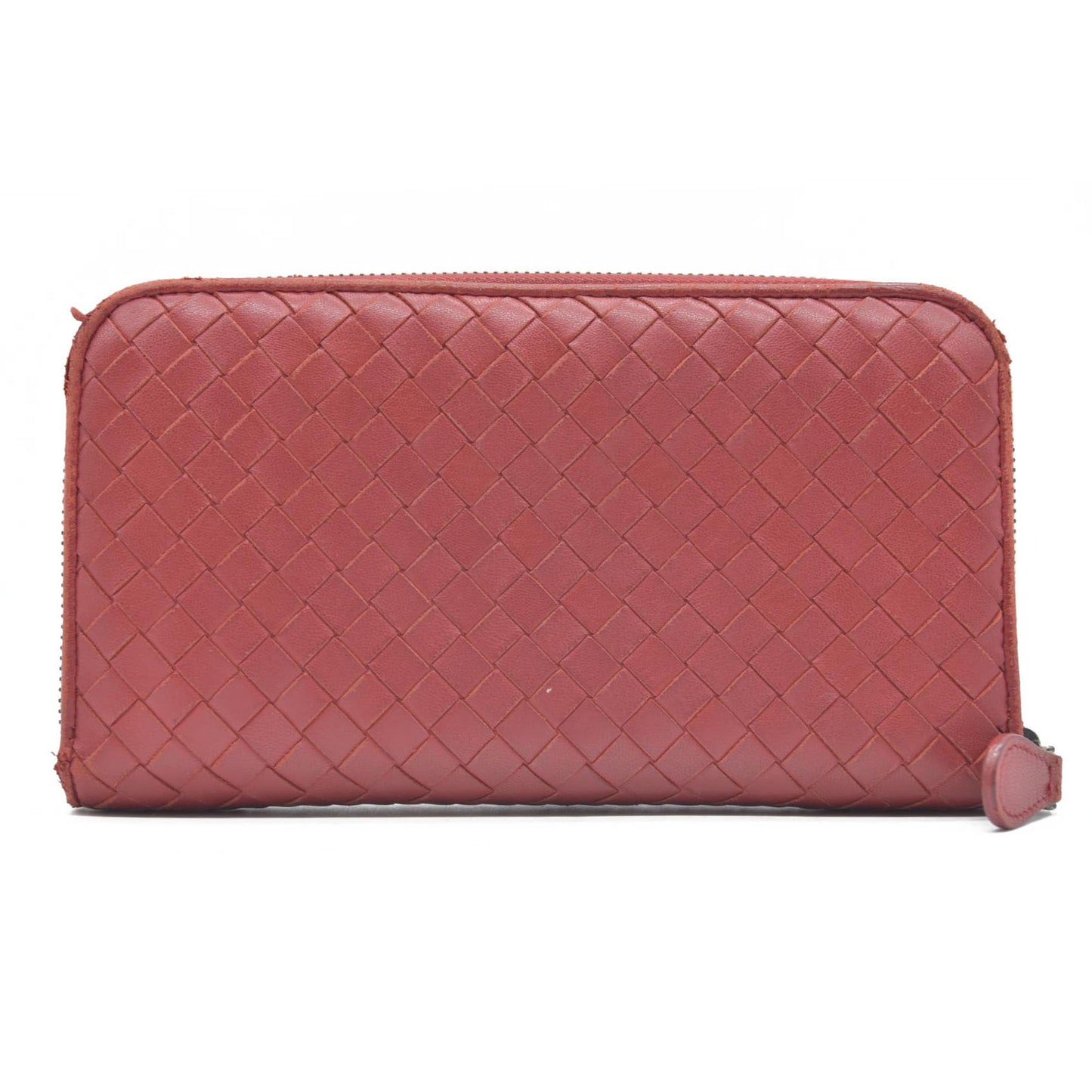 $1050 Bottega Veneta Nappa Intrecciato Zip Around Wallet Mallow