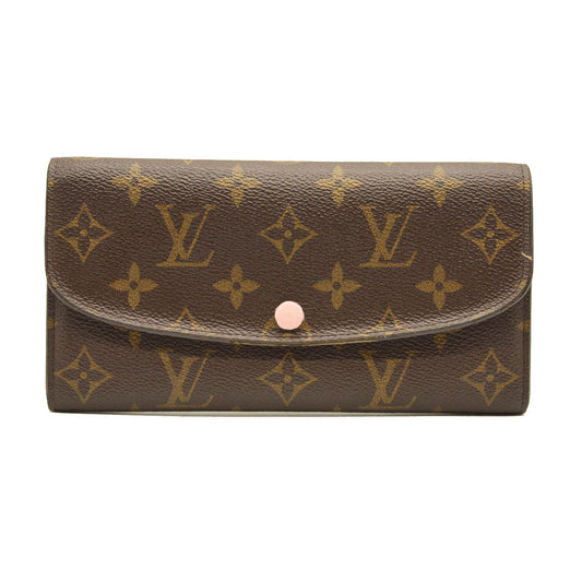 LOUIS VUITTON Monogram Emilie Wallet Rose Ballerine
