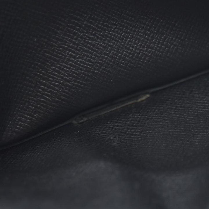 Salvatore Ferragamo Gancini Leather Coin Purse Wallet Black