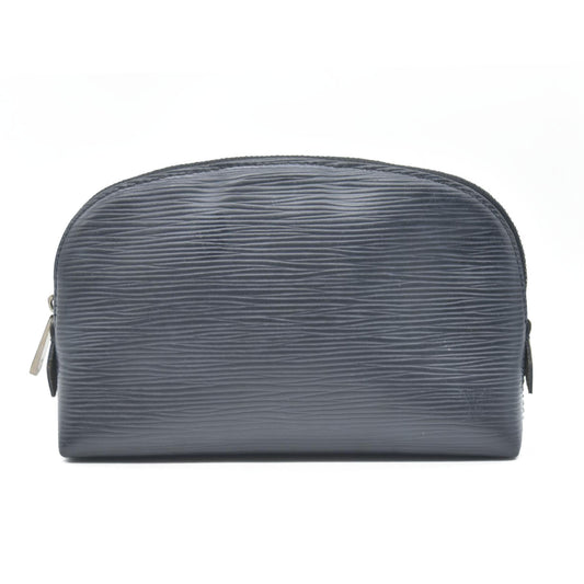AUCTION $600 Louis Vuitton Epi Pochette Cosmetics Leather Pouch Black