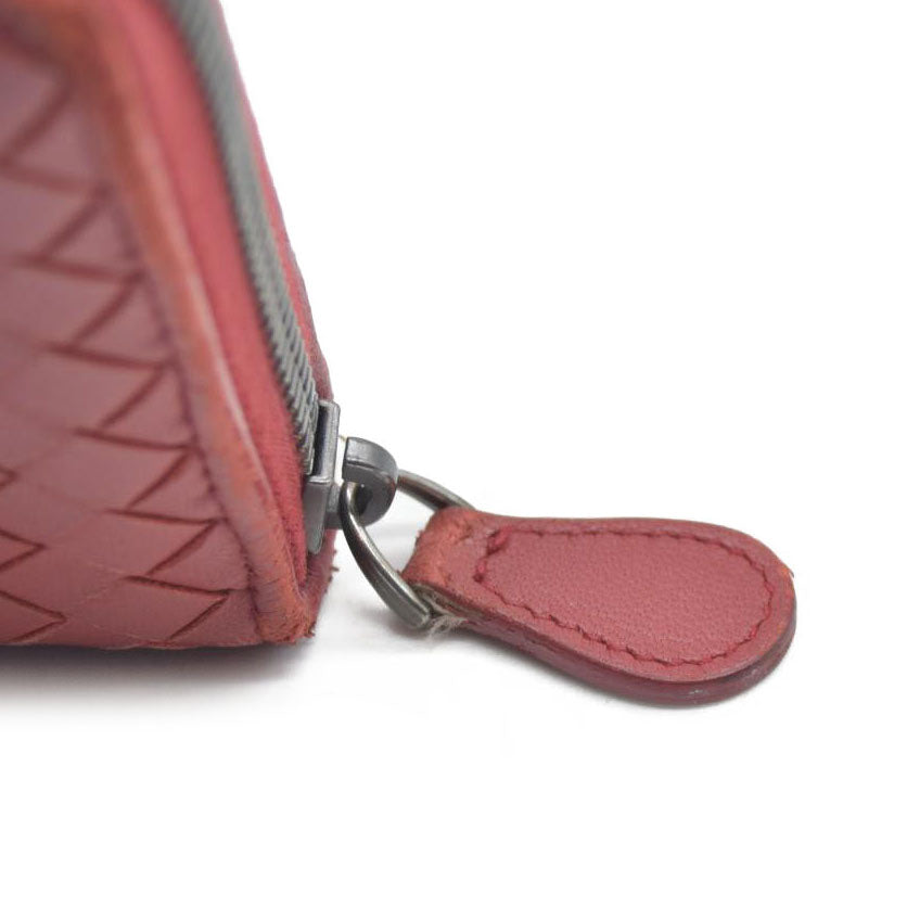$1050 Bottega Veneta Nappa Intrecciato Zip Around Wallet Mallow