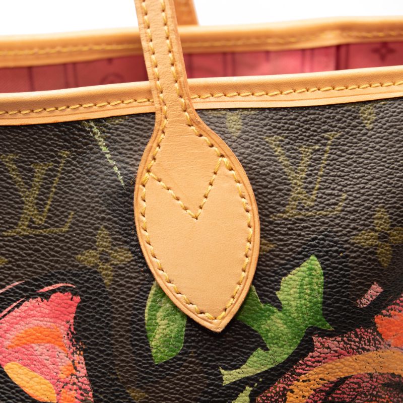 Louis Vuitton Monogram Roses Neverfull MM Tote