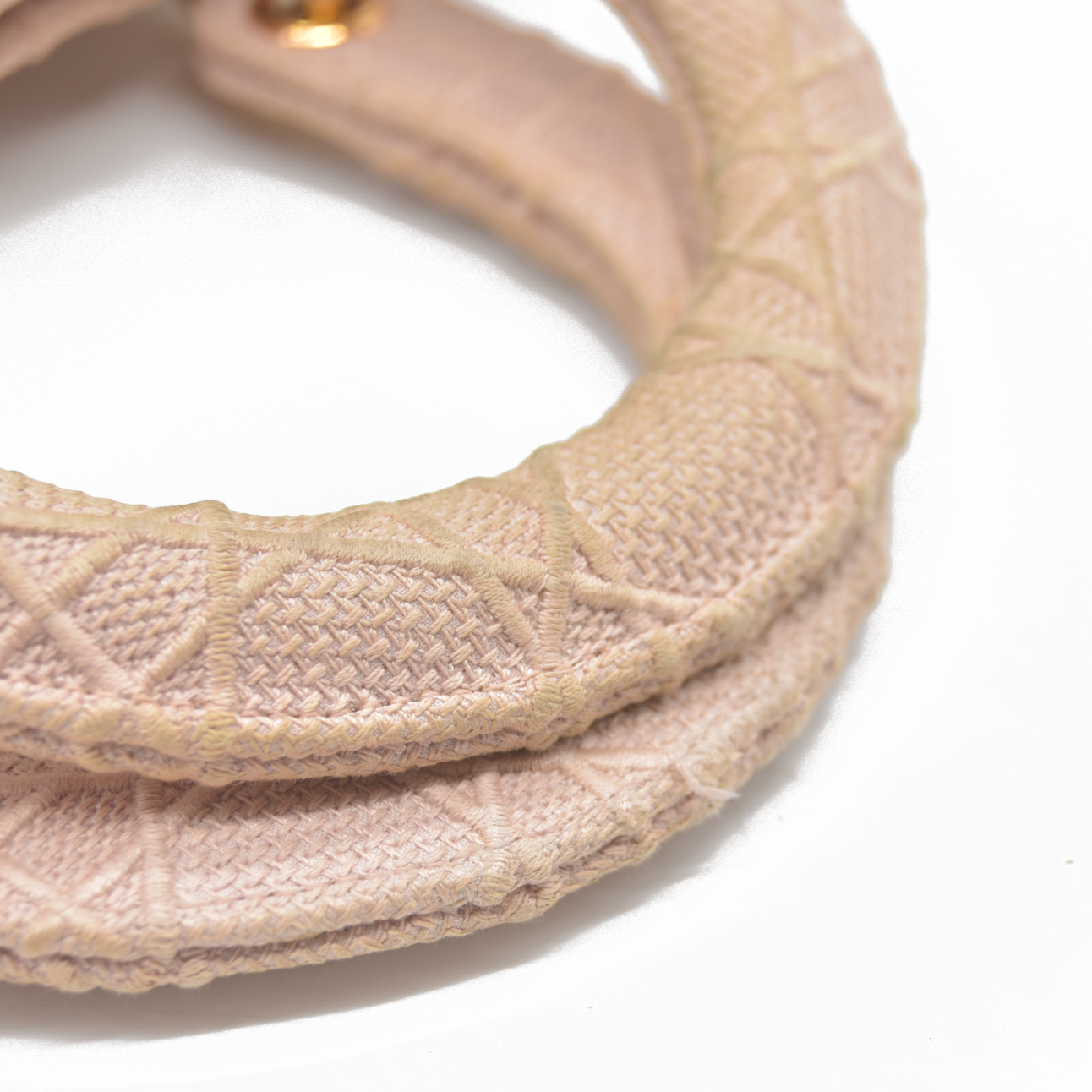 $4500 Christian Dior Canvas Embroidered Cannage Medium Lady D-Lite Pink
