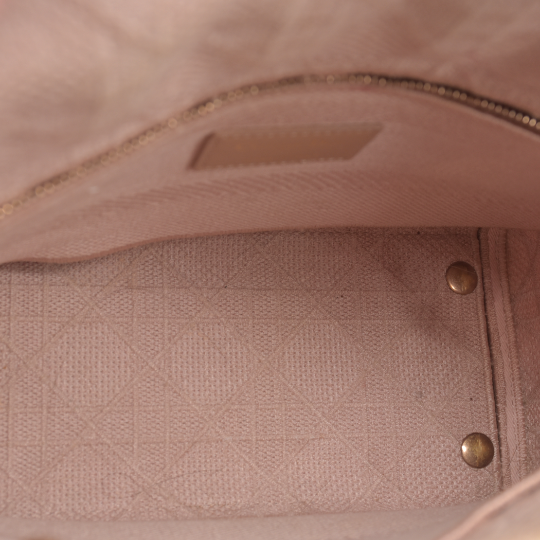$4500 Christian Dior Canvas Embroidered Cannage Medium Lady D-Lite Pink