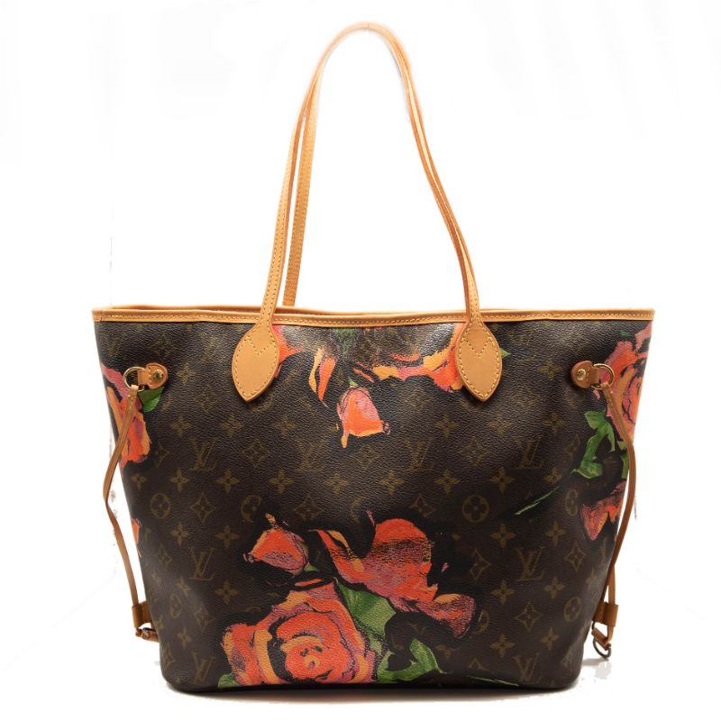 Louis Vuitton Monogram Roses Neverfull MM Tote