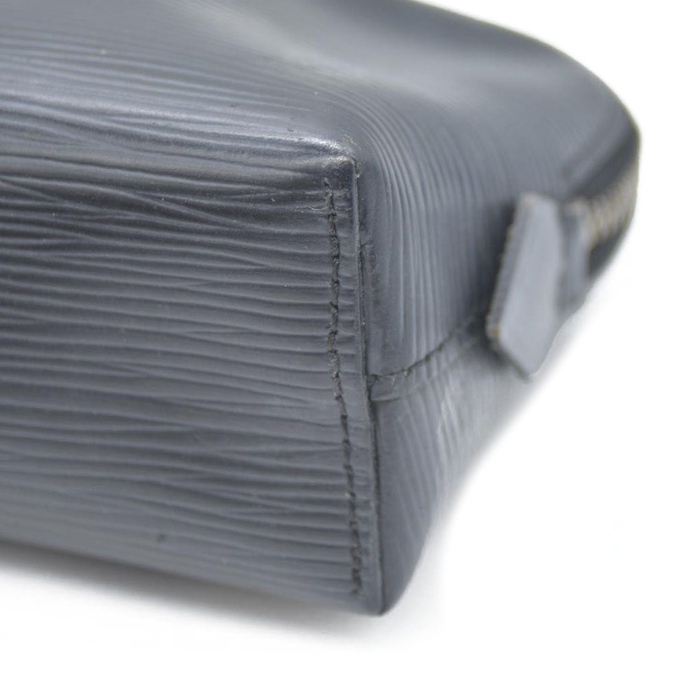 AUCTION $600 Louis Vuitton Epi Pochette Cosmetics Leather Pouch Black