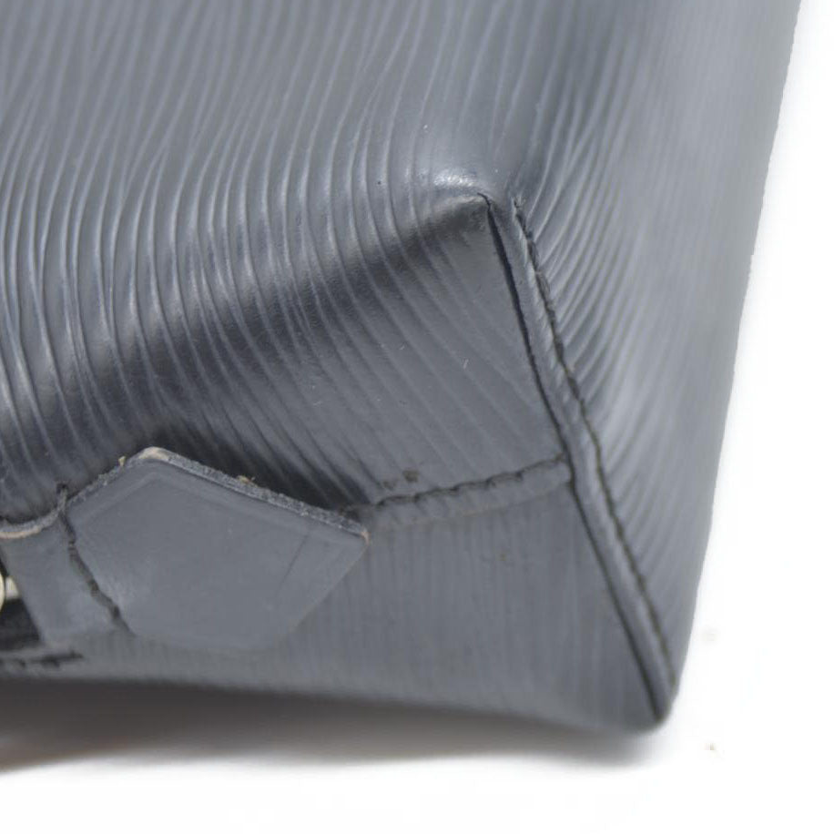 AUCTION $600 Louis Vuitton Epi Pochette Cosmetics Leather Pouch Black