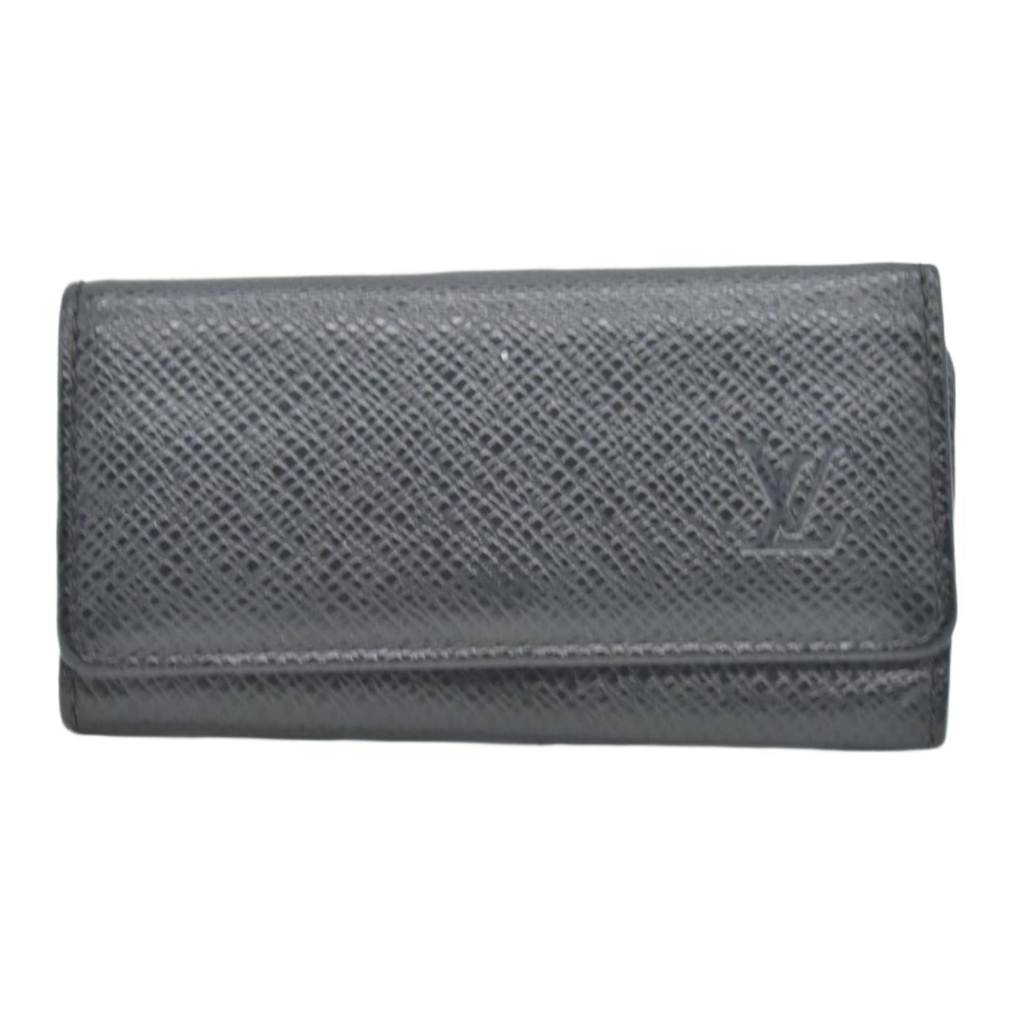 $295 LOUIS VUITTON Taiga 4 Key Multicles Key Holder Black CONSIGNMENT