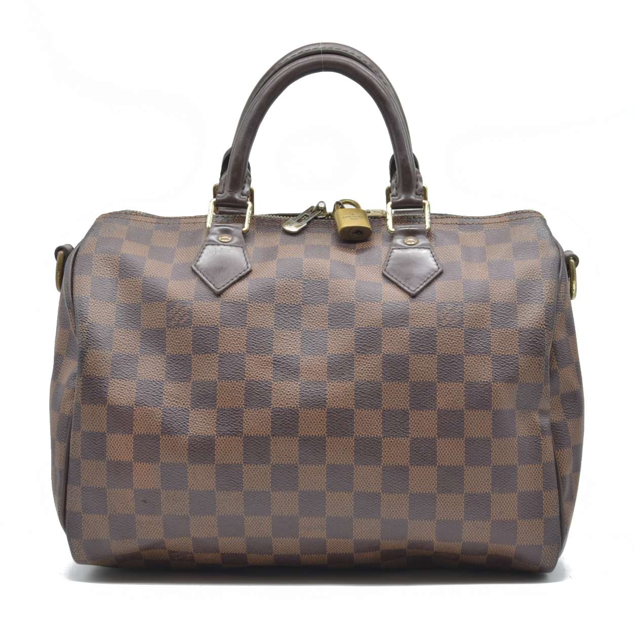 AUCTION $1980 Louis Vuitton  Damier Ebene Speedy Bandouliere 30