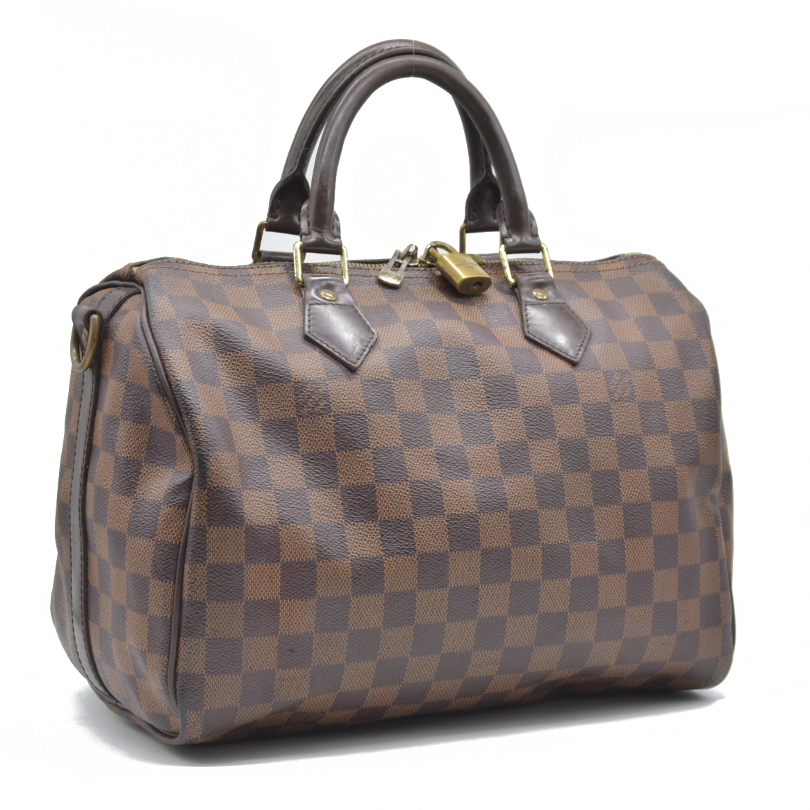 AUCTION $1980 Louis Vuitton  Damier Ebene Speedy Bandouliere 30