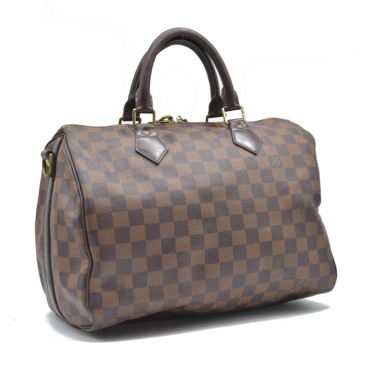 AUCTION $1980 Louis Vuitton  Damier Ebene Speedy Bandouliere 30