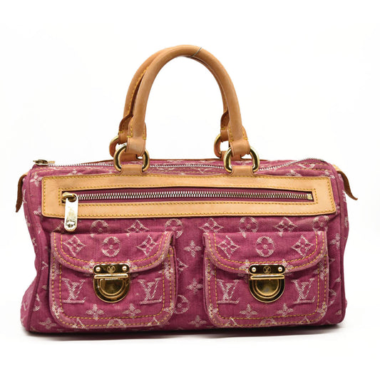 LOUIS VUITTON Monogram Denim Neo Speedy Fuchsia