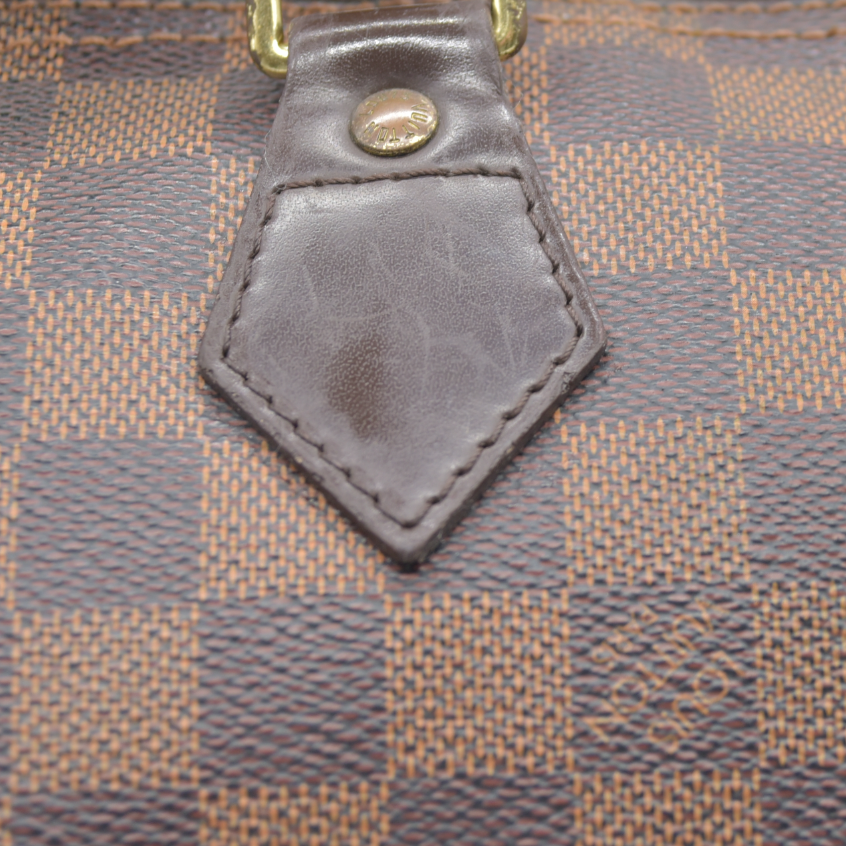 AUCTION $1980 Louis Vuitton  Damier Ebene Speedy Bandouliere 30