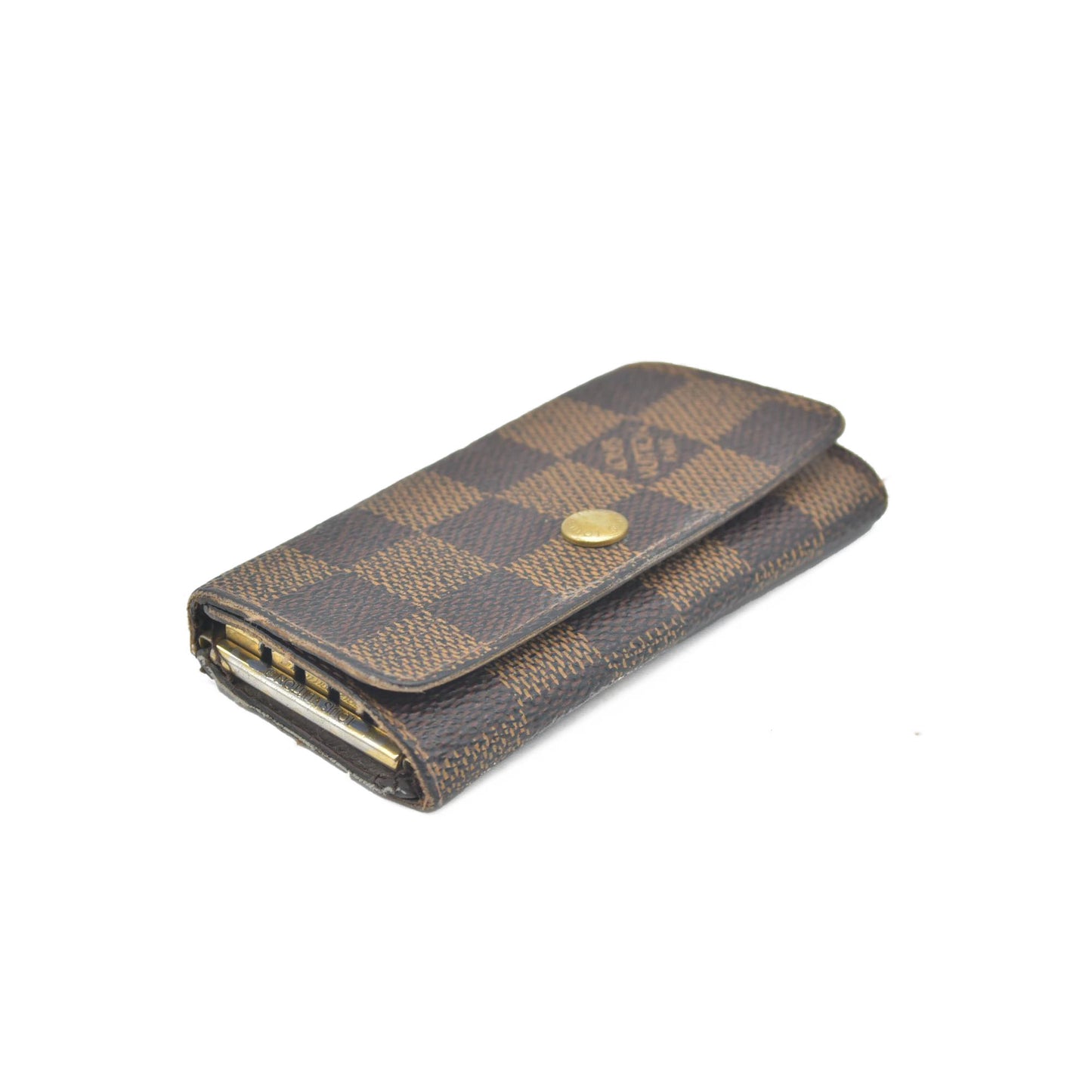 $345 2000 Louis Vuitton  Damier Ebene Multicles 4 Key Holder FL0026 CONSIGNMENT