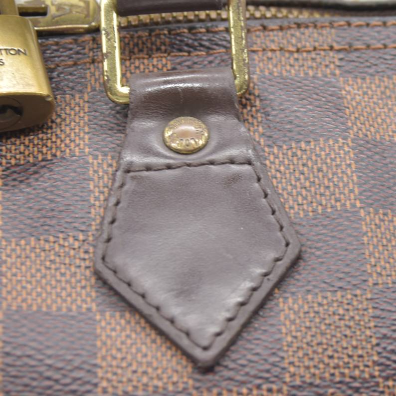 AUCTION $1980 Louis Vuitton  Damier Ebene Speedy Bandouliere 30