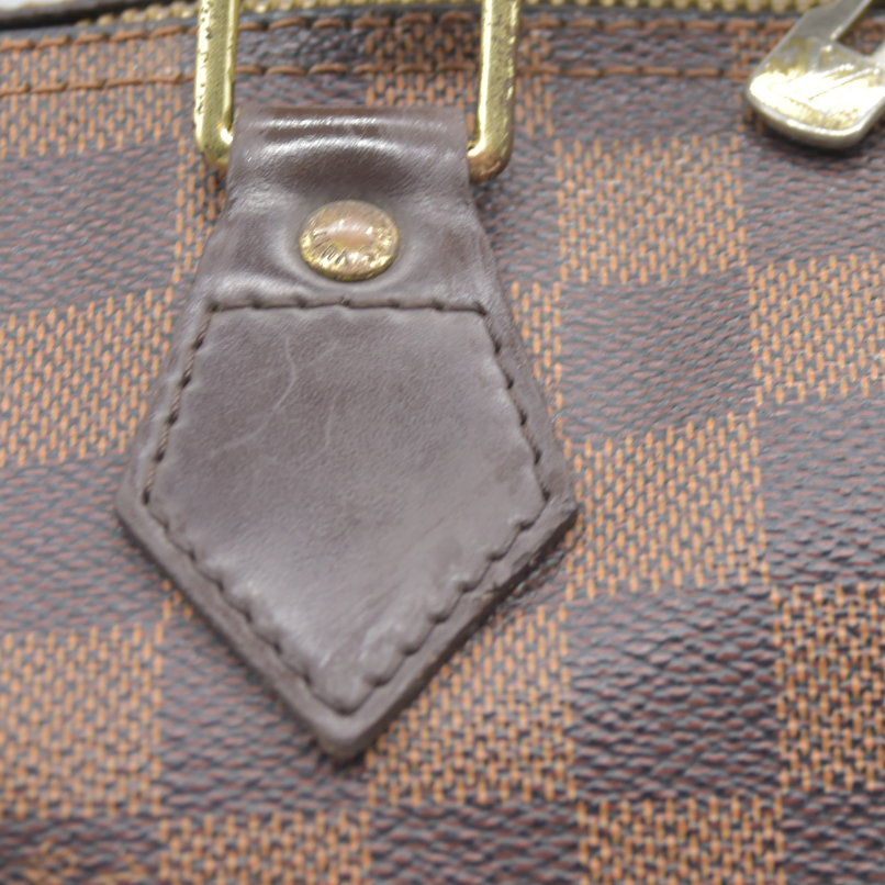 AUCTION $1980 Louis Vuitton  Damier Ebene Speedy Bandouliere 30