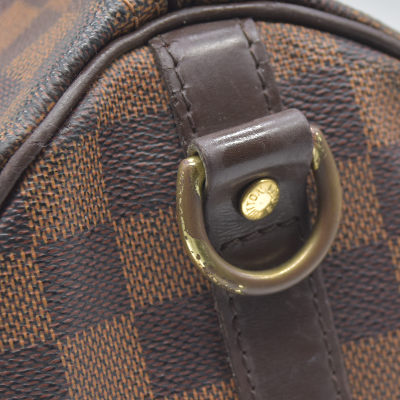 AUCTION $1980 Louis Vuitton  Damier Ebene Speedy Bandouliere 30