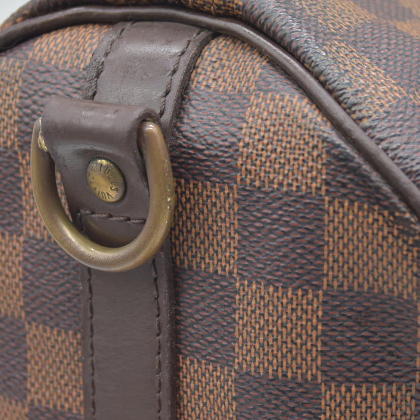 AUCTION $1980 Louis Vuitton  Damier Ebene Speedy Bandouliere 30