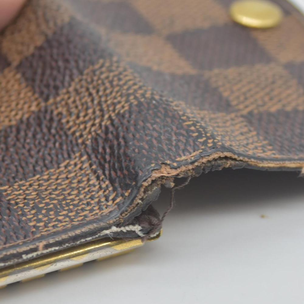 $345 2000 Louis Vuitton  Damier Ebene Multicles 4 Key Holder FL0026 CONSIGNMENT