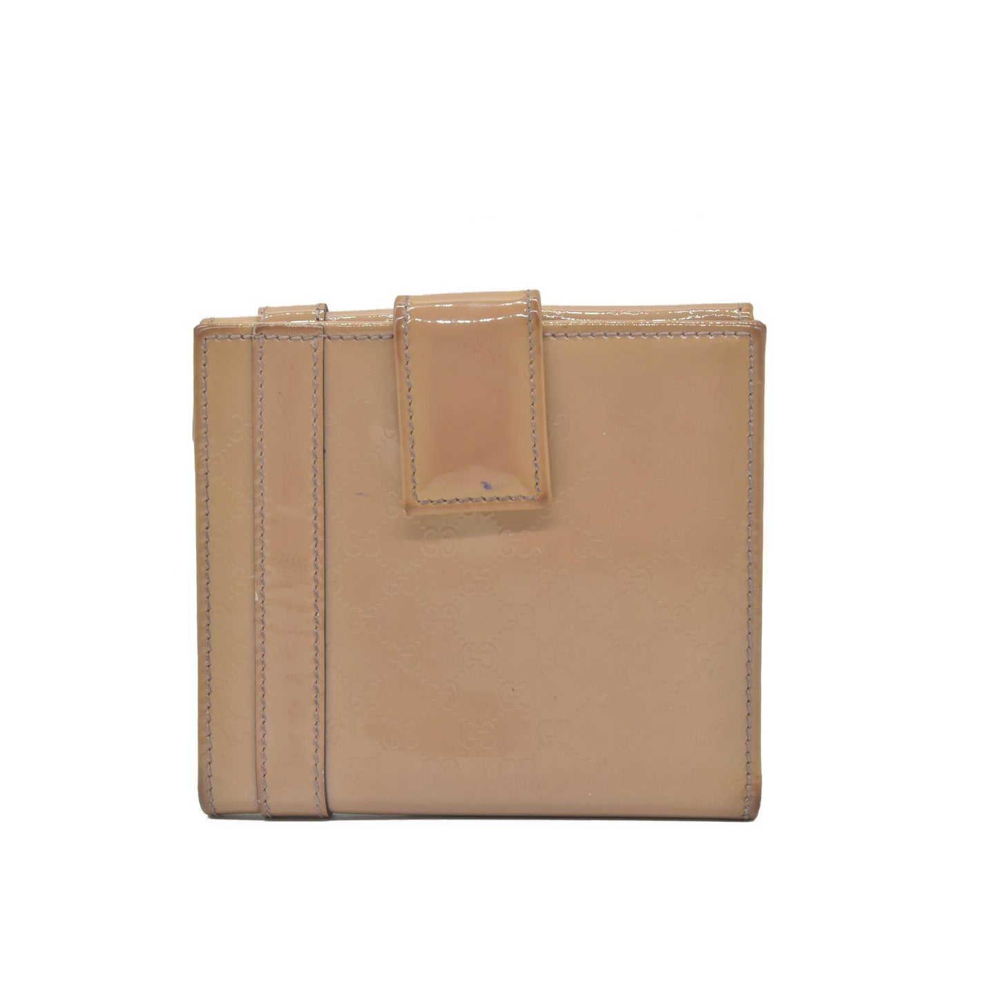 $470 Gucci Pink Patent Leather Microguccissima Nice Compact Wallet CONSIGNMENT