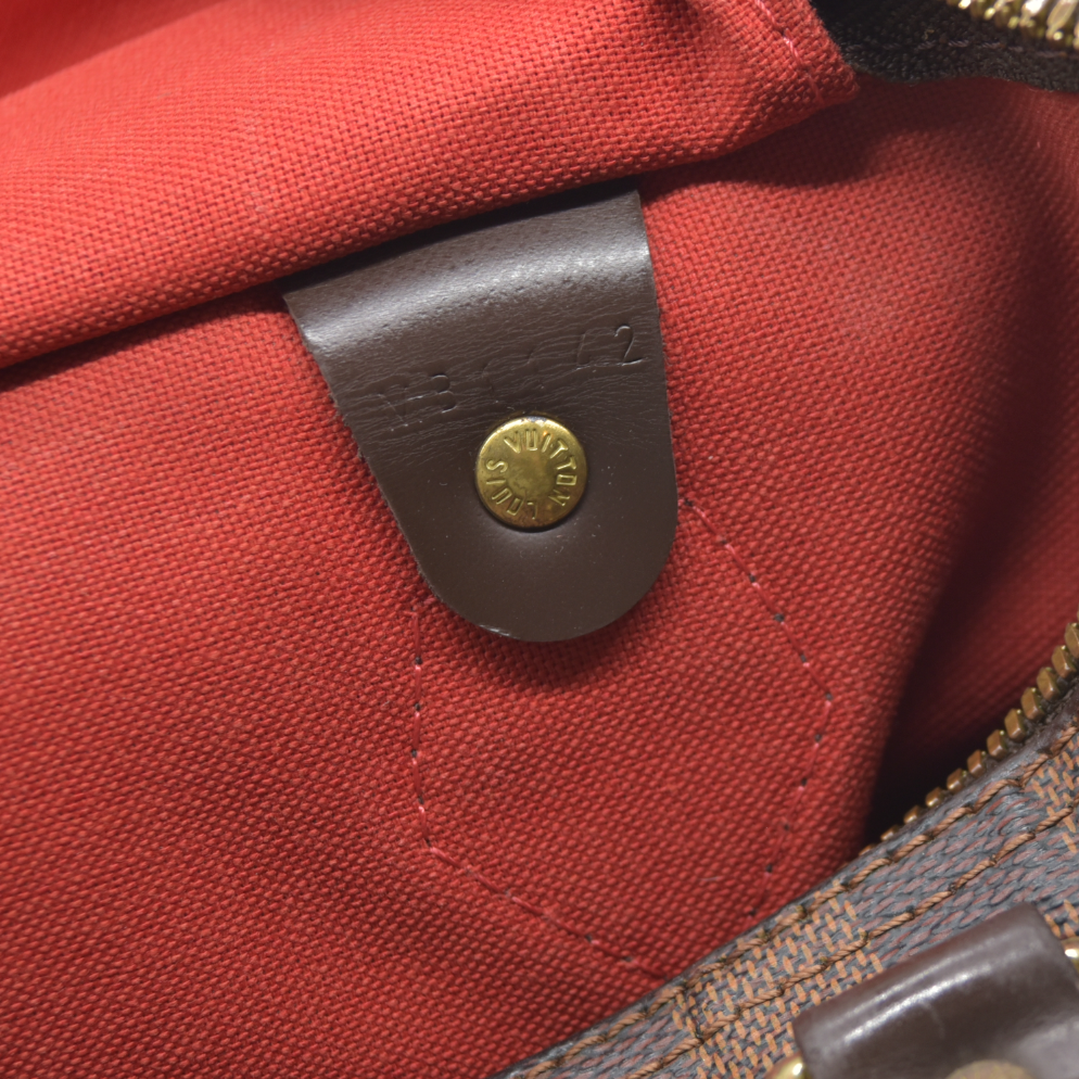 AUCTION $1980 Louis Vuitton  Damier Ebene Speedy Bandouliere 30