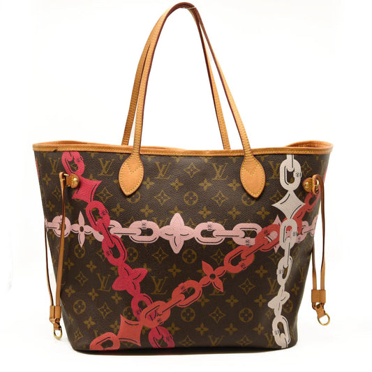 Louis Vuitton Monogram Bay Neverfull MM Rose Ballerine Poppy