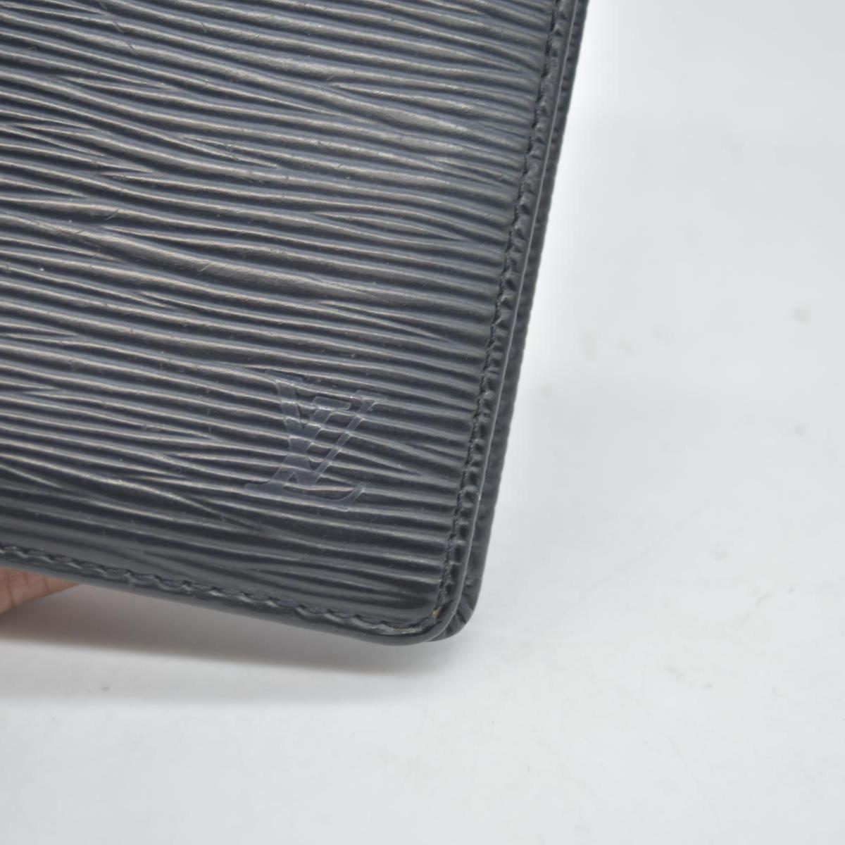 $415 LOUIS VUITTON Black Epi Leather Pocket Organizer CONSIGNMENT