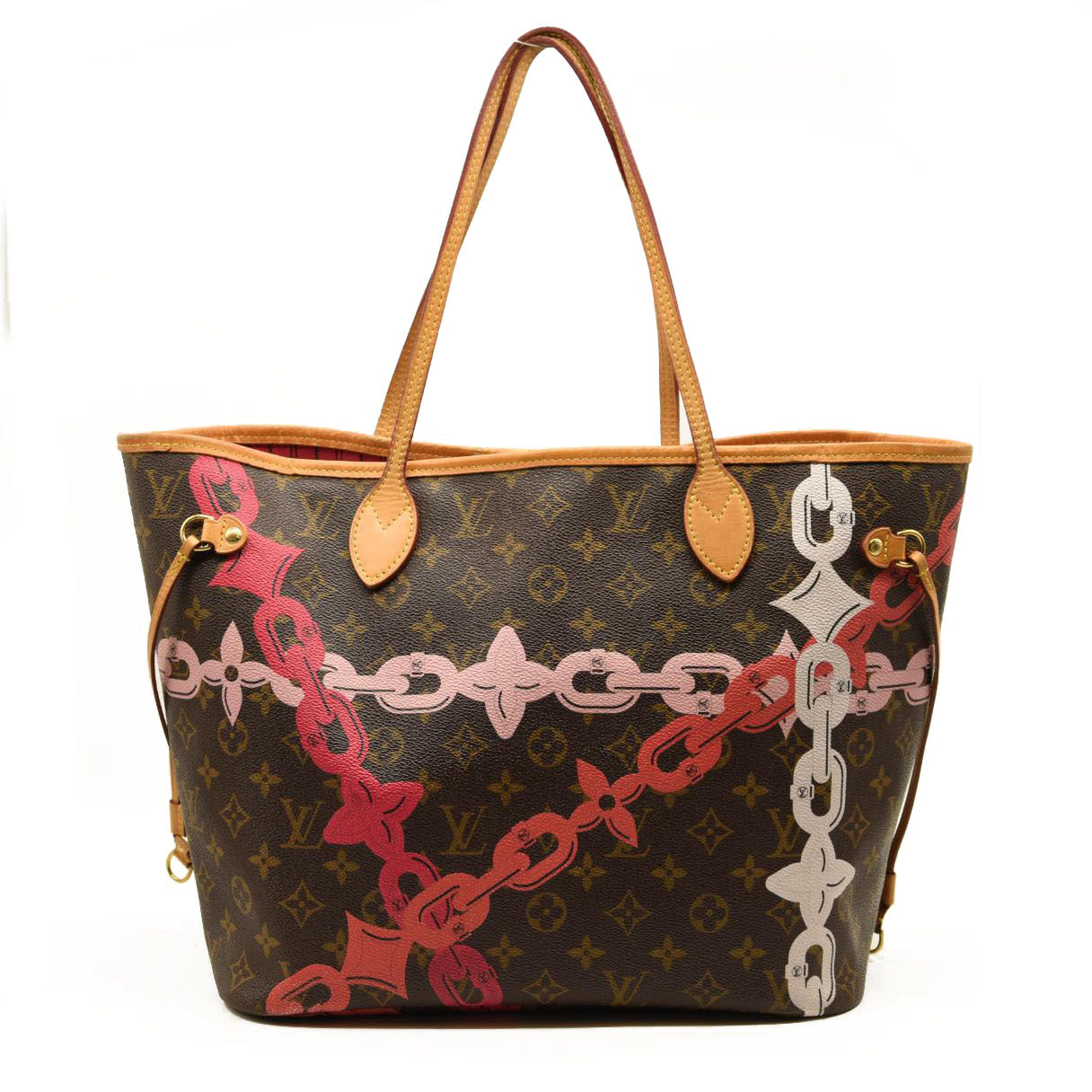 Louis Vuitton Monogram Bay Neverfull MM Rose Ballerine Poppy