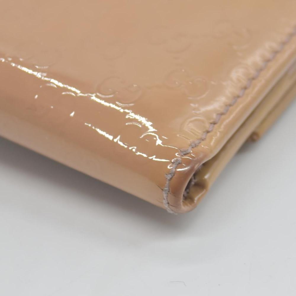 $470 Gucci Pink Patent Leather Microguccissima Nice Compact Wallet CONSIGNMENT