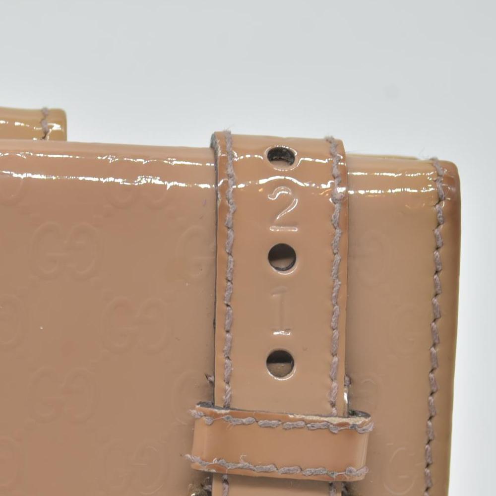 $470 Gucci Pink Patent Leather Microguccissima Nice Compact Wallet CONSIGNMENT