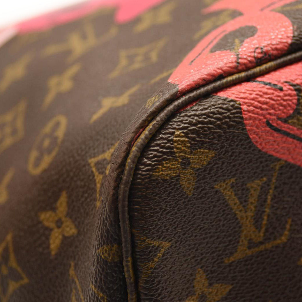 Louis Vuitton Monogram Bay Neverfull MM Rose Ballerine Poppy