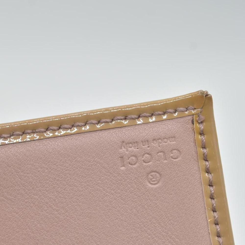 $470 Gucci Pink Patent Leather Microguccissima Nice Compact Wallet CONSIGNMENT