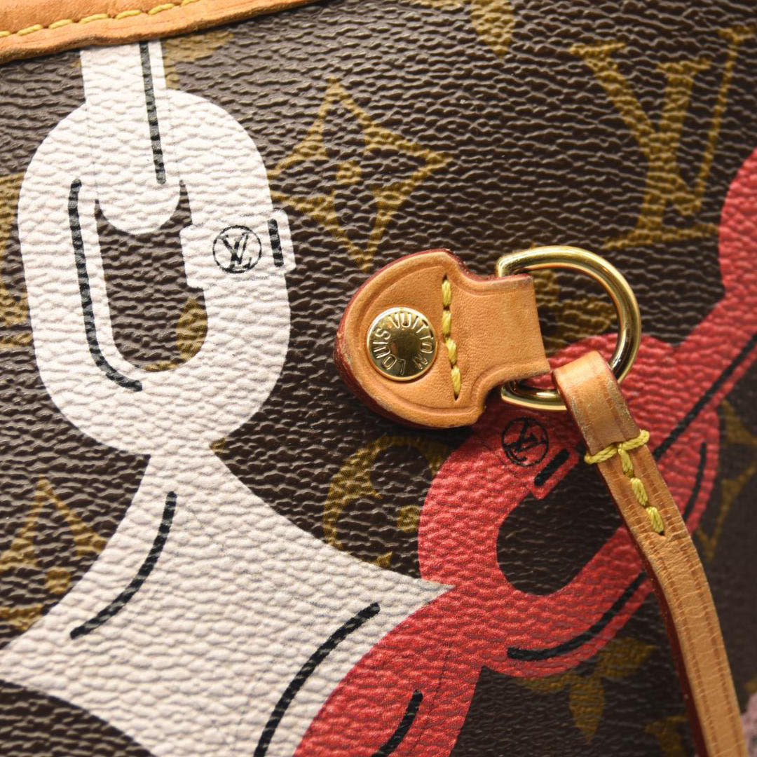 Louis Vuitton Monogram Bay Neverfull MM Rose Ballerine Poppy