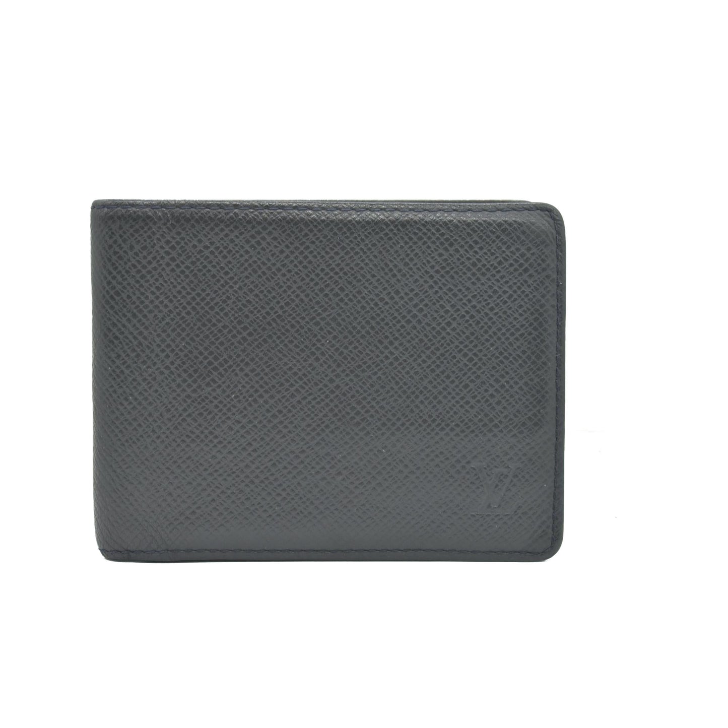 $665 2004 Louis Vuitton Taiga Mens Billfold Wallet with 3 Flaps CONSIGNMENT CA1014