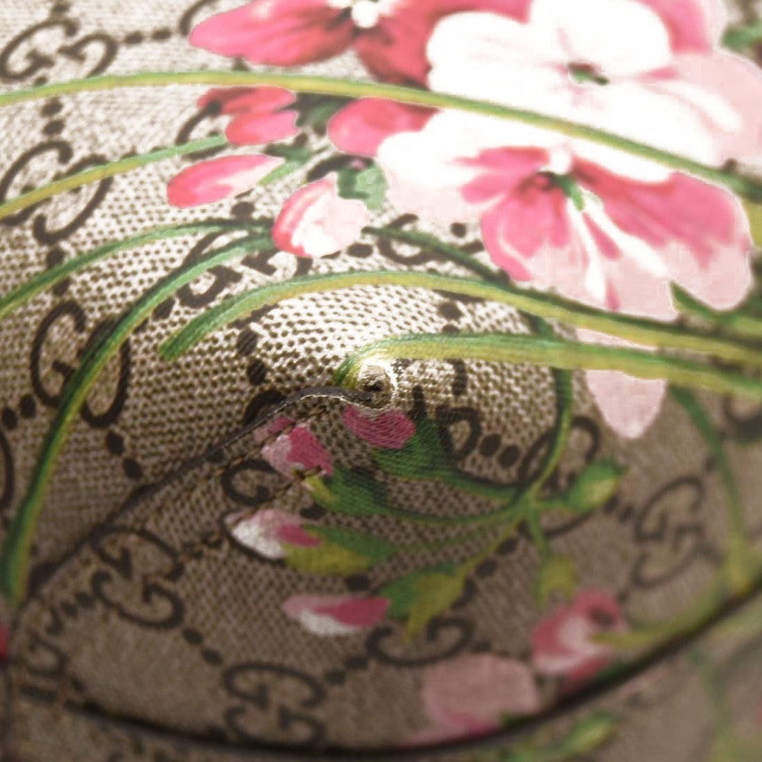 GUCCI GG Supreme Monogram Blooms Large Reversible Tote Beige Multicolor Dry Rose