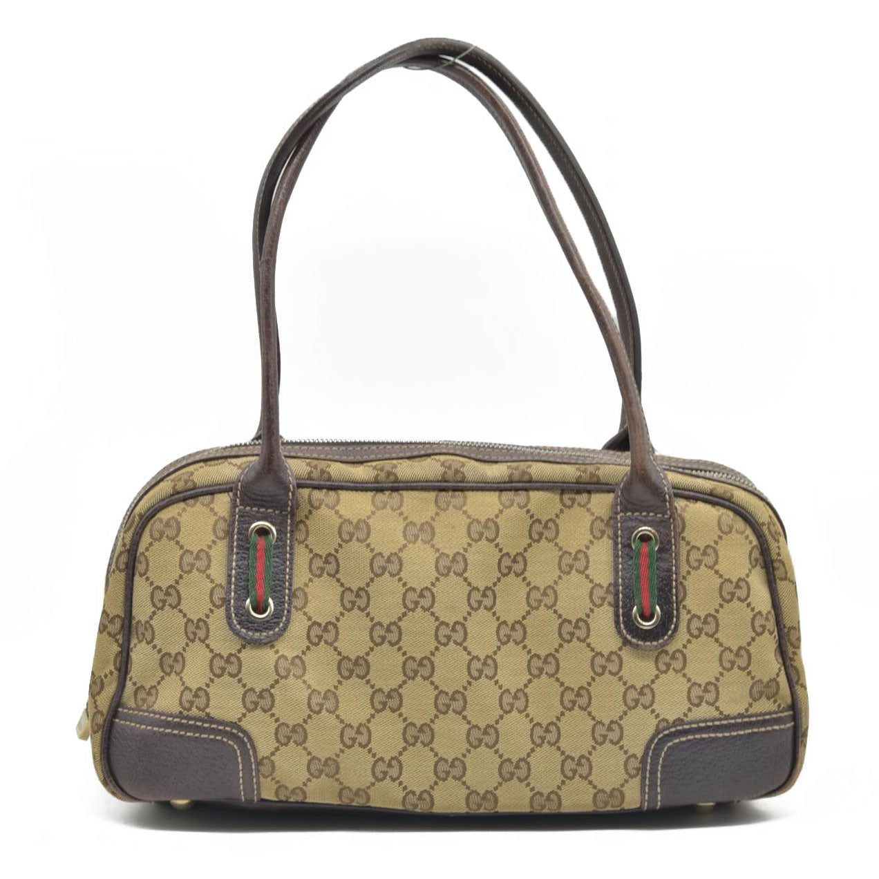 $890 Gucci GG Canvas Princy Boston Bag CONSIGNMENT
