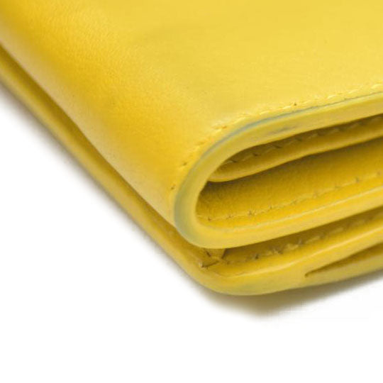 BALENCIAGA Everyday Mini Papier Leather Trifold Wallet Yellow