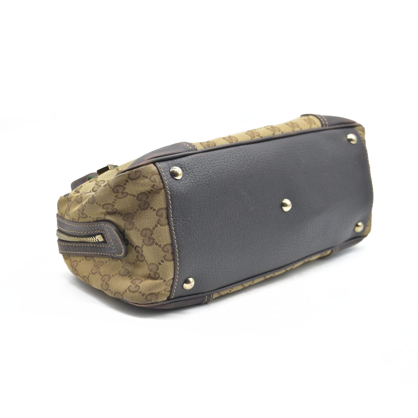 $890 Gucci GG Canvas Princy Boston Bag CONSIGNMENT